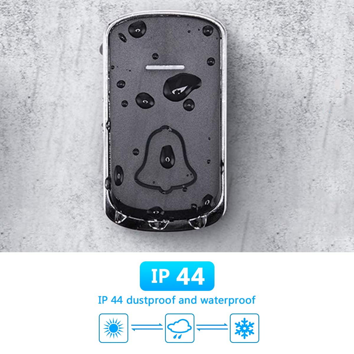 HASTHIP Wireless Door Bell for Home, Wireless Bell for Office Waterproof, Door Bell for Home Wireless with 300m Range, with 36 Tunes, Led Indicator, 4 Volume Levels, 1 Push Button & 2 Receiver HASTHIP Wireless Door Bell for Home, Wireless Bell for Office Waterproof, Door Bell for Home Wireless with 300m Range, with 36 Tunes, Led Indicator, 4 Volume Levels, 1 Push Button & 2 Receiver